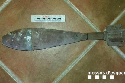 La bomba encontrada es una granada de mortero modelo Valero 81.