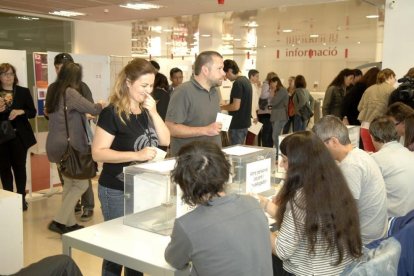 Las votaciones a rector ahora hace cuatro años, en el campus Sescelades.