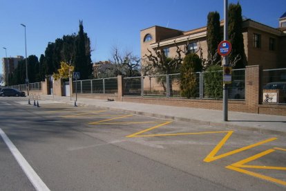 Imatge de l'espai de mobilitat segura a l'escola Pare Manyanet.