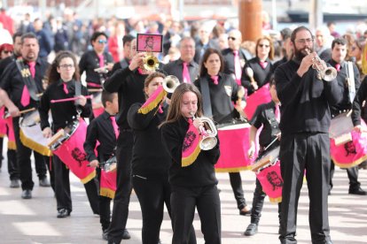 Una de les dotze bandes que han participat en l'acte d'aquest matí