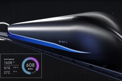 Imatge de les proves de Virgin Hyperloop One.