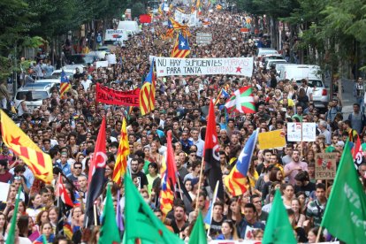 Imatge de la manifestació del 3 d'octubre de 2017, una de les més multitudinàries de la història.