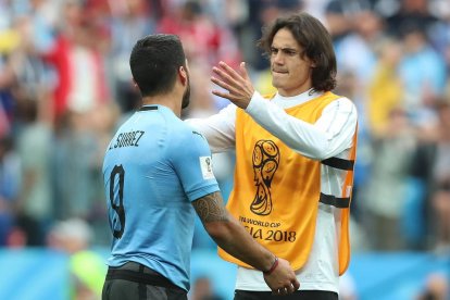 La dupla Luis Suárez-Cavani quedó coja por culpa de la lesión del delantero del PSG.