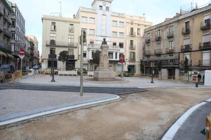 L'estat actual dels treballs a aquest punt cèntric de la ciutat.