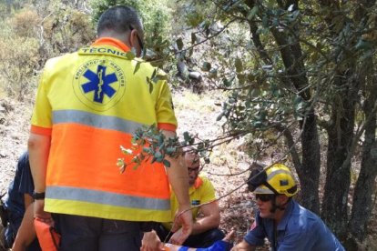 L'home s'havia torçat el turmell.