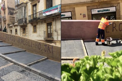 Les imatges piulades per Farts de Soroll amb la barana de la baixada de Misericòrdia.