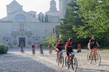 Un dels moments de la competició ciclista.