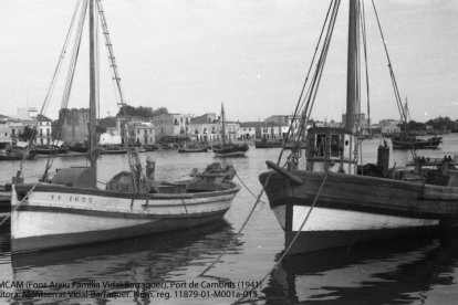 Imatge del Port de Cambrils de l'any 1941.