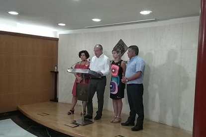 Imagen de la comparecencia de urgencia de Carles Pellicer.