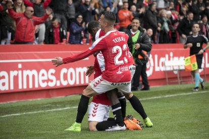 Sergio Tejera, durant el partit de diumenge contra el Valladolid.