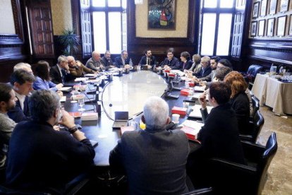 Plano general de la reunión de la Mesa del Parlament y la Junta de Portavoces del 23 de febrero de 2018.