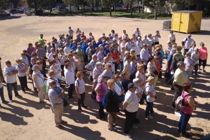 Imatge dels caminants que han participat en la cloenda del