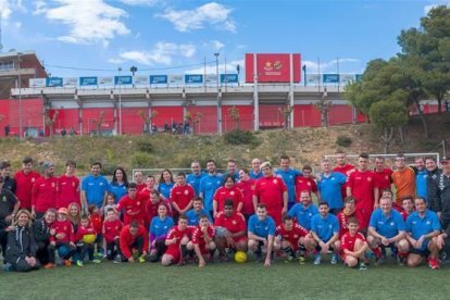 Imagen del entrenamiento del Nàstic Genuine.