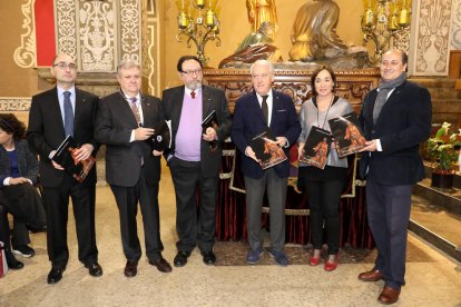 Maixé, ahir durant l'acte de presentació de l'opuscle de l'Associació La Salle a Sant Agustí.