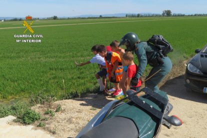 Los rescates se hicieron con la colaboración de varios niños y la Sociedad de Cazadores de Sant Jaume d'Enveja.