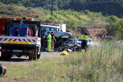 Imatge d'arxiu d'un accident mortal a la Fatarella del passat