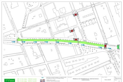 Plano de las afectaciones al tráfico durante la primera fase.