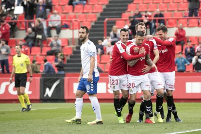 El Nàstic quiere celebrar goles esta tarde.