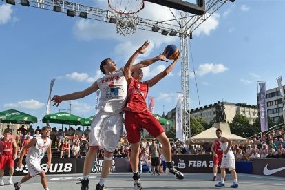 Imagen de una competición de baloncesto 3x3.