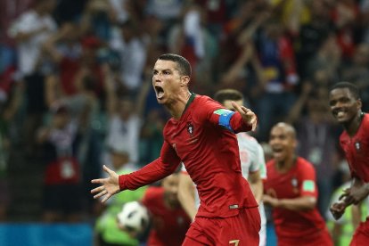 Cristiano Ronaldo celebra un dels gols.