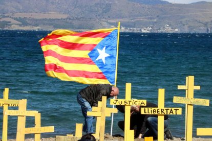 Imatge d'un acte reivindicatiu celebrat al Port de la Selva el mes de març.