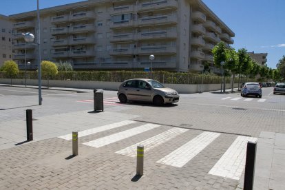 Cruïlla entre els carrers d'Amadeu Vives i d'Alfredo Kraus de la Pineda, on l'Ajuntament ha actuat.