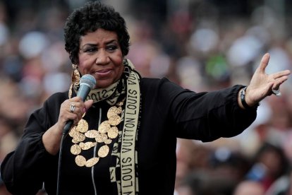 Aretha Franklin durante un concierto el año 2011.