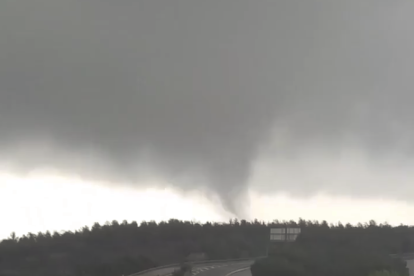 Imagen del tornado que ha afectado a la Pineda.