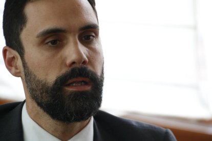 El president del Parlament, Roger Torrent, a l'entrevista amb l'ACN.