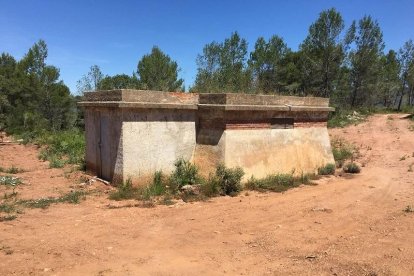 Caseta de distribució d'aigua que es va sabotejar el cap de setmana.