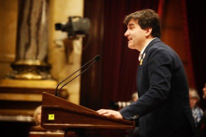 El portaveu d'ERC, Sergi Sabrià, al debat d'investidura.