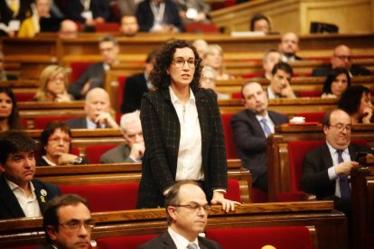 Imatge de Marta Rovira al debta d'investidura d'ahir.