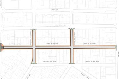 Plano de la reforma de la calle de la Victoria.