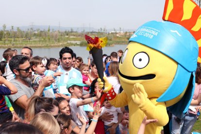 Imatge de la jornada lúdica organitzada per les llars d'infants municipals, que es va celebrar ahir al matí a l'Anella.