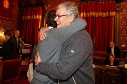 Dídac Nadal y Jordi Sendra el día de la toma de posesión de Nadal como concejal.