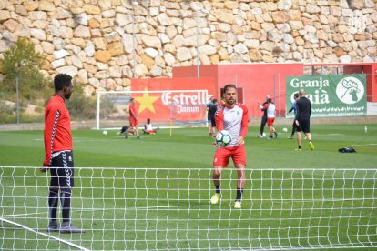 Matilla, durant un entrenament.