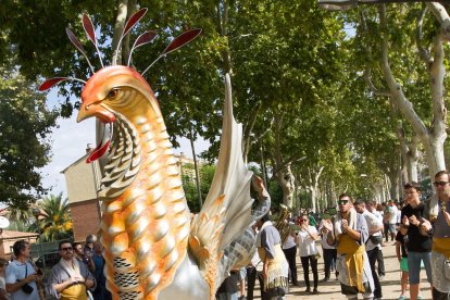 Imatge del Basilisc de Reus a la Baixada al Santuari.