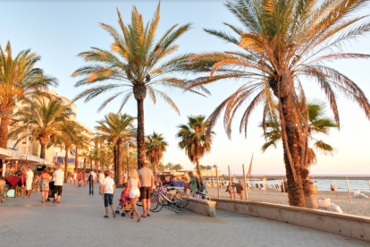 Imagen de la playa Llevant, que se encuentra en la calle Colom de Salou.