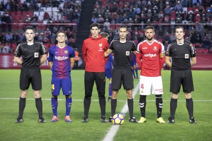 Varón Aceitón, durante el Nàstic-Barça B de la campaña pasada.