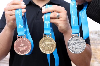 Imatge de les medalles dels Jocs Mediterranis 2018.