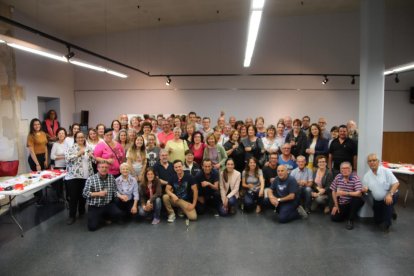 Los voluntarios asistentes a la el acto