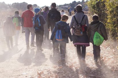 Els escoltes de Fent Camí de Tarragona fent una activitat.