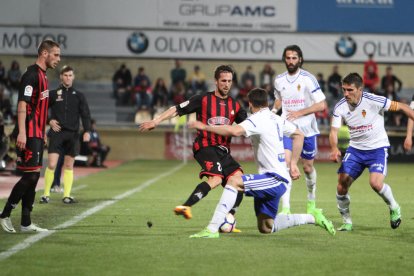 Miramón, en un instant del duel del curs passat que va acabar amb victòria roig-i-negra.