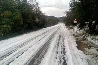 una tempesta de calamarsa ha caigut entre Prades i Albarca