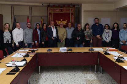 Fotografía del acto de homenaje, que se celebró en la Sala de Plenos del consistorio.