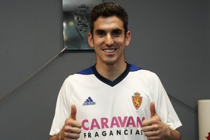 Bonilla, con la camiseta del Zaragoza