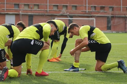 Imatge de la sessió d'entrenament del Nàstic de Tarragona celebrada el passat dilluns.