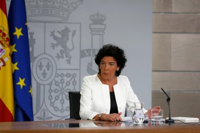 Imagen de la portavoz del gobierno español, Isabel Celaá.