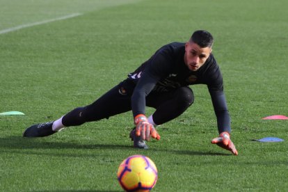 Bernabé en un entrenament amb el Nàstic