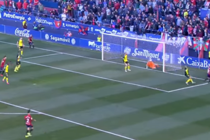 Un momento del partido Osasuna-Nàstic